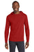 Jerzees 363LH Mens Classics Long Sleeve Hooded T-Shirt Hoodie True Red Model Front
