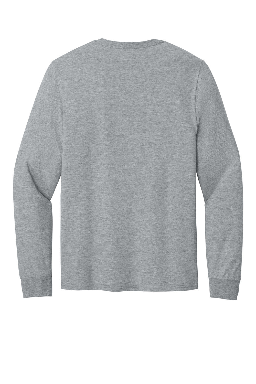 Jerzees 363L Mens Classics Long Sleeve Crewneck T-Shirt Heather Grey Flat Back