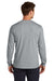 Jerzees 363L Mens Classics Long Sleeve Crewneck T-Shirt Heather Grey Model Back