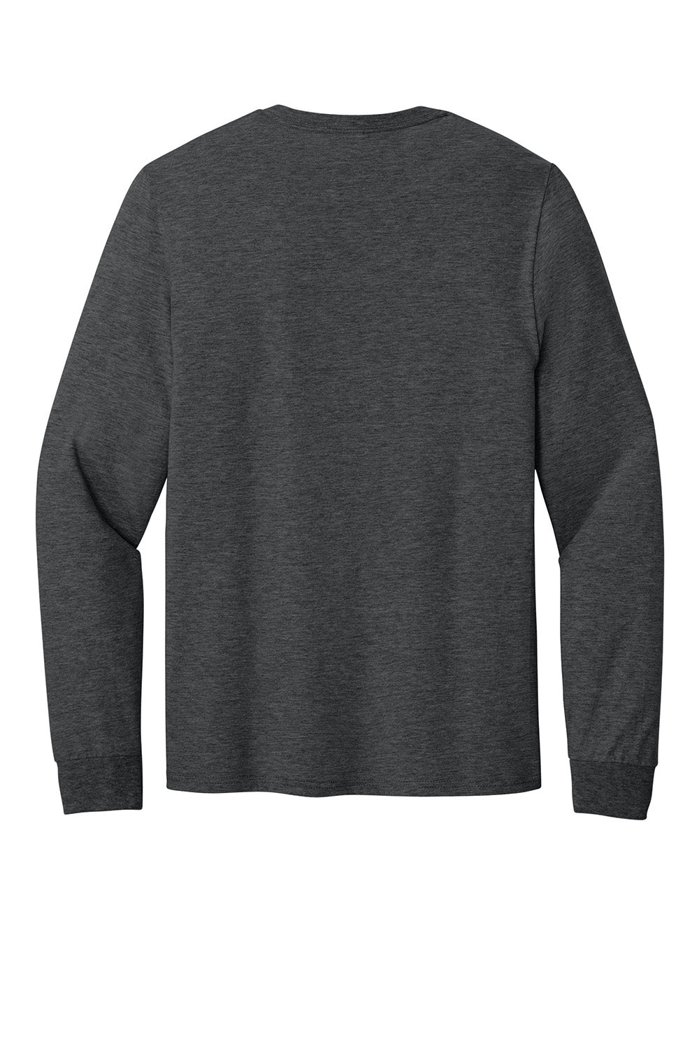 Jerzees 363L Mens Classics Long Sleeve Crewneck T-Shirt Heather Black Flat Back