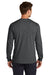Jerzees 363L Mens Classics Long Sleeve Crewneck T-Shirt Heather Black Model Back