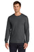 Jerzees 363L Mens Classics Long Sleeve Crewneck T-Shirt Heather Black Model Front