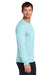 Jerzees 363L Mens Classics Long Sleeve Crewneck T-Shirt Breezy Blue Model Side