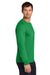 Jerzees 363L Mens Classics Long Sleeve Crewneck T-Shirt Kelly Green Model Side