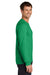 Jerzees 363L Mens Classics Long Sleeve Crewneck T-Shirt Heather Retro Green Model Side