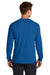Jerzees 363L Mens Classics Long Sleeve Crewneck T-Shirt Heather Retro Royal Blue Model Back