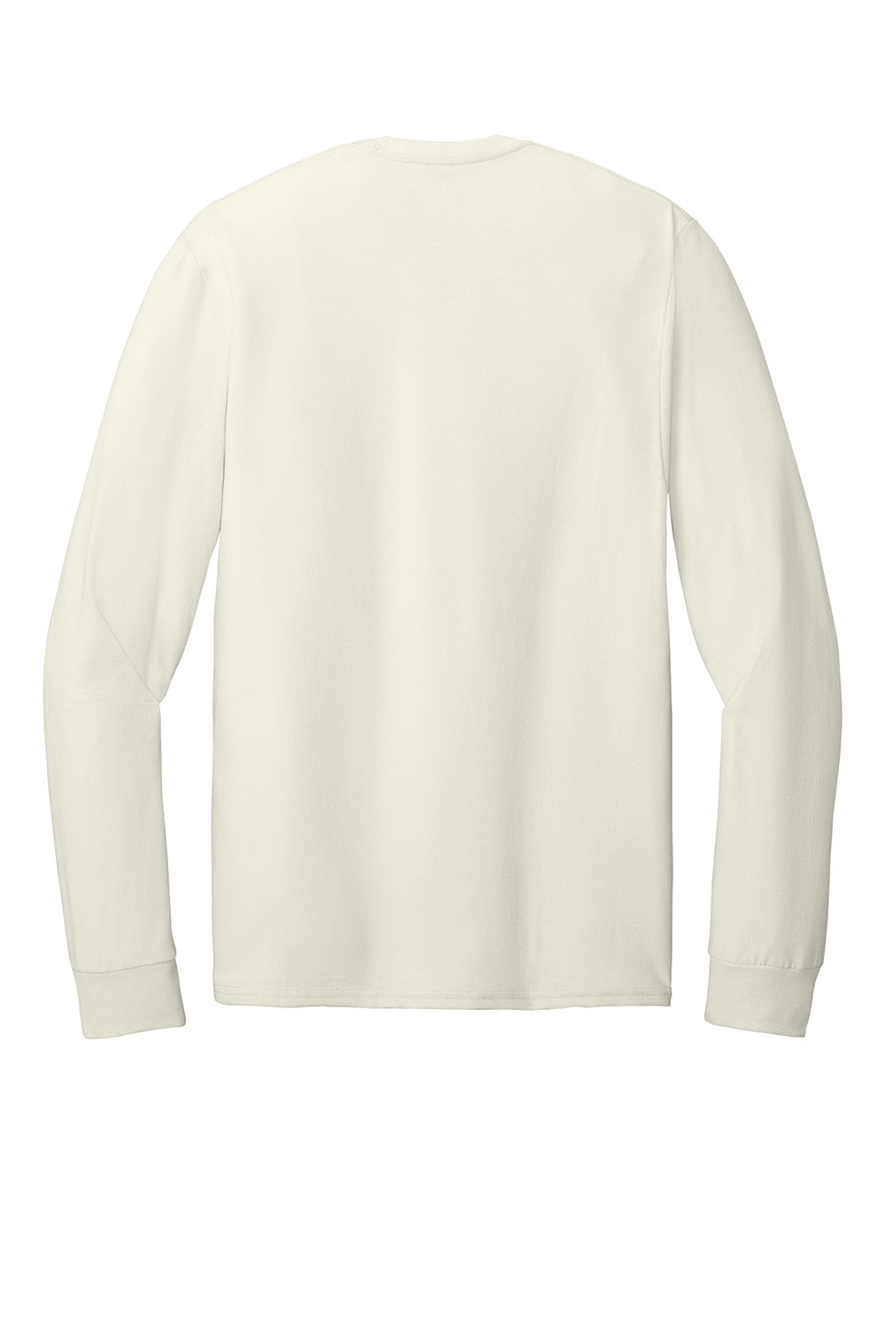 Jerzees 363L Mens Classics Long Sleeve Crewneck T-Shirt Heather Sweet Cream Flat Back