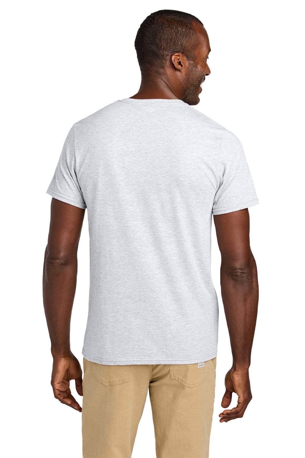 Jerzees 363M Mens Classics Short Sleeve Crewneck T-Shirt Ash Grey Model Back