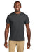 Jerzees 363M Mens Classics Short Sleeve Crewneck T-Shirt Heather Black Model Front