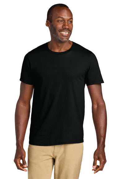 Jerzees 363M Mens Classics Short Sleeve Crewneck T-Shirt Black Ink Model Front