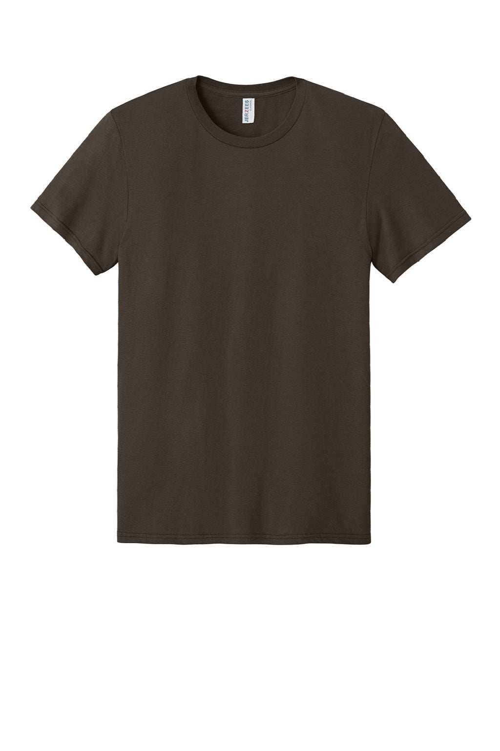 Jerzees 363M Mens Classics Short Sleeve Crewneck T-Shirt Chocolate Brown Flat Front