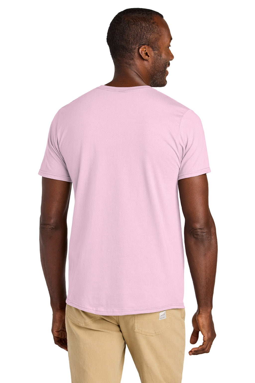 Jerzees 363M Mens Classics Short Sleeve Crewneck T-Shirt Classic Pink Model Back