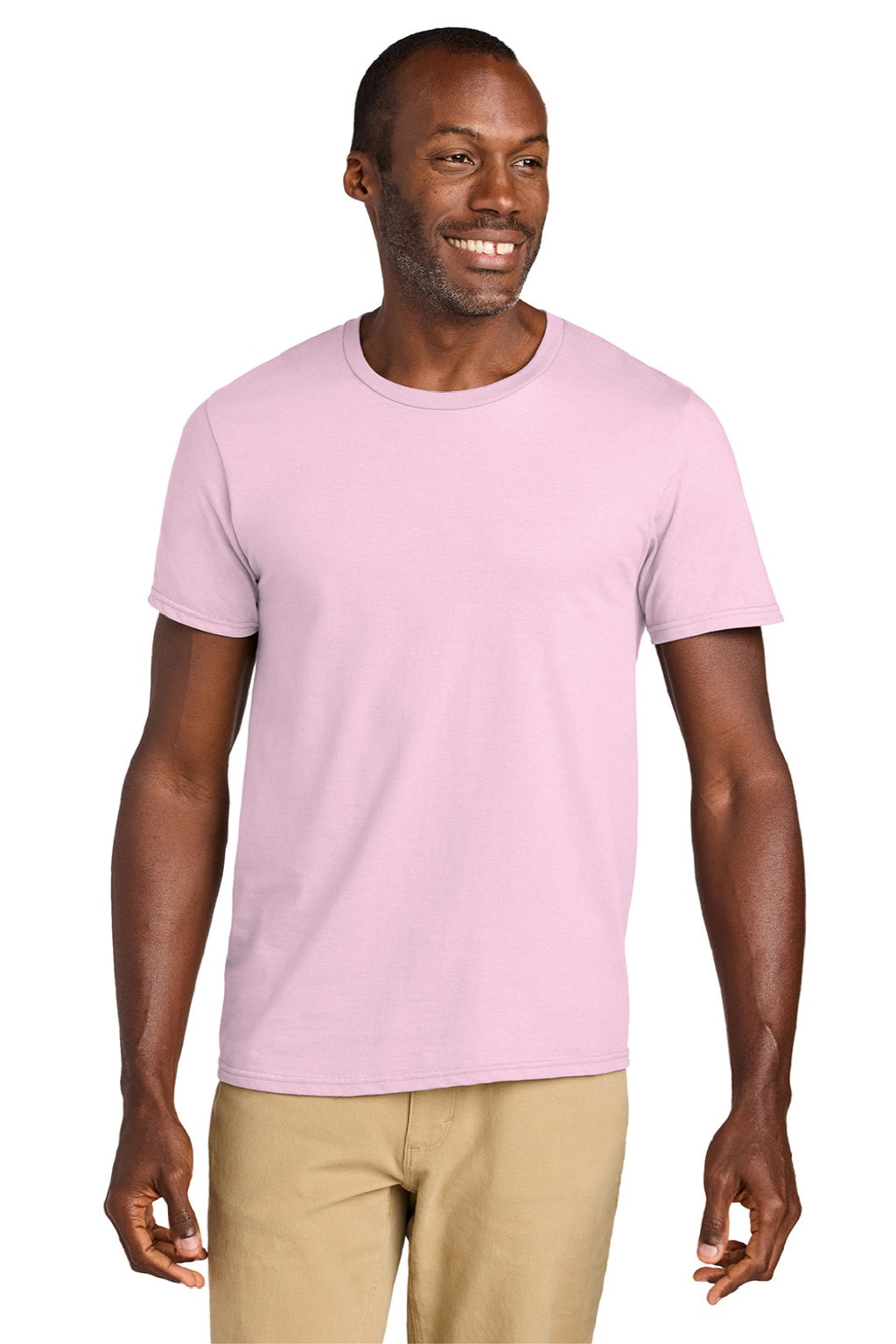 Jerzees 363M Mens Classics Short Sleeve Crewneck T-Shirt Classic Pink Model Front