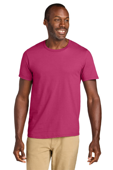 Jerzees 363M Mens Classics Short Sleeve Crewneck T-Shirt Cyber Pink Model Front