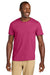 Jerzees 363M Mens Classics Short Sleeve Crewneck T-Shirt Cyber Pink Model Front