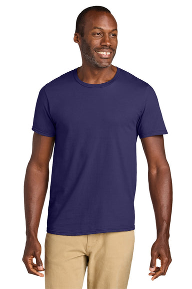 Jerzees 363M Mens Classics Short Sleeve Crewneck T-Shirt Deep Purple Model Front