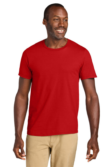 Jerzees 363M Mens Classics Short Sleeve Crewneck T-Shirt Fiery Red Model Front