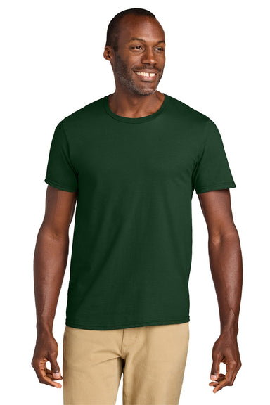 Jerzees 363M Mens Classics Short Sleeve Crewneck T-Shirt Forest Green Model Front