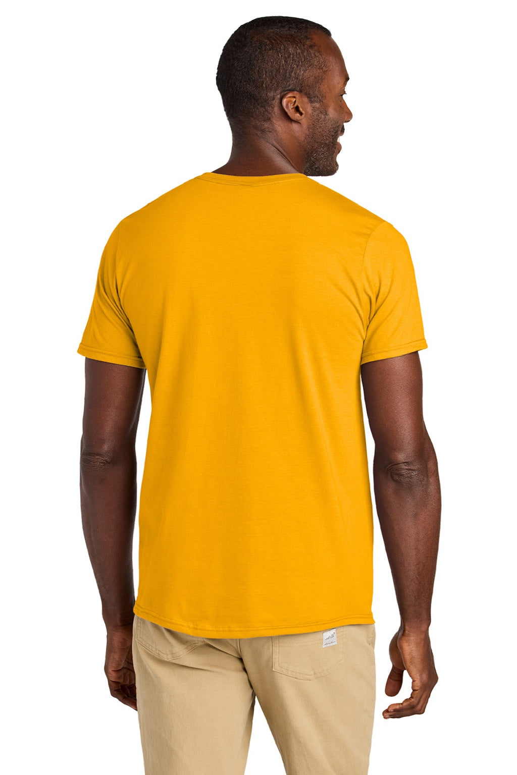 Jerzees 363M Mens Classics Short Sleeve Crewneck T-Shirt Gold Model Back