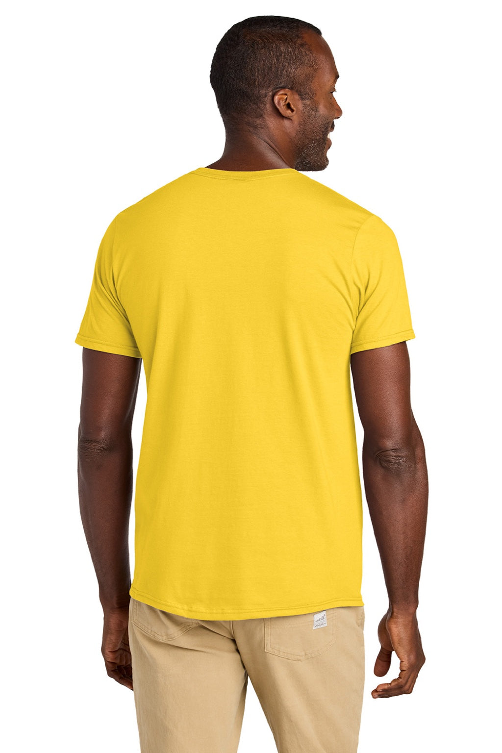 Jerzees 363M Mens Classics Short Sleeve Crewneck T-Shirt Island Yellow Model Back