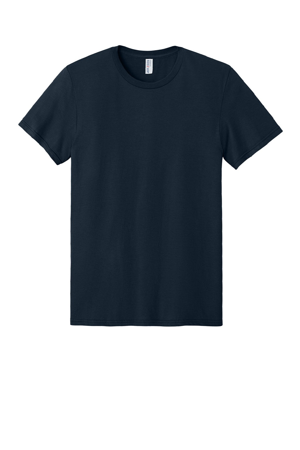 Jerzees 363M Mens Classics Short Sleeve Crewneck T-Shirt Navy Blue Flat Front