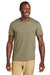 Jerzees 363M Mens Classics Short Sleeve Crewneck T-Shirt Khaki Brown Model Front