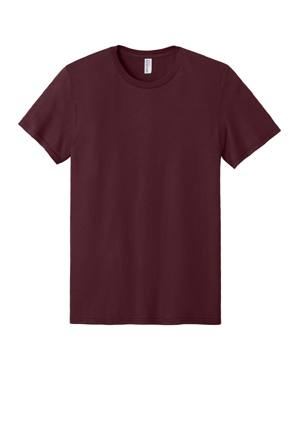Jerzees 363M Mens Classics Short Sleeve Crewneck T-Shirt Maroon Flat Front