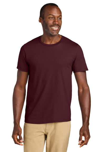 Jerzees 363M Mens Classics Short Sleeve Crewneck T-Shirt Maroon Model Front