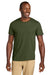 Jerzees 363M Mens Classics Short Sleeve Crewneck T-Shirt Military Green Model Front