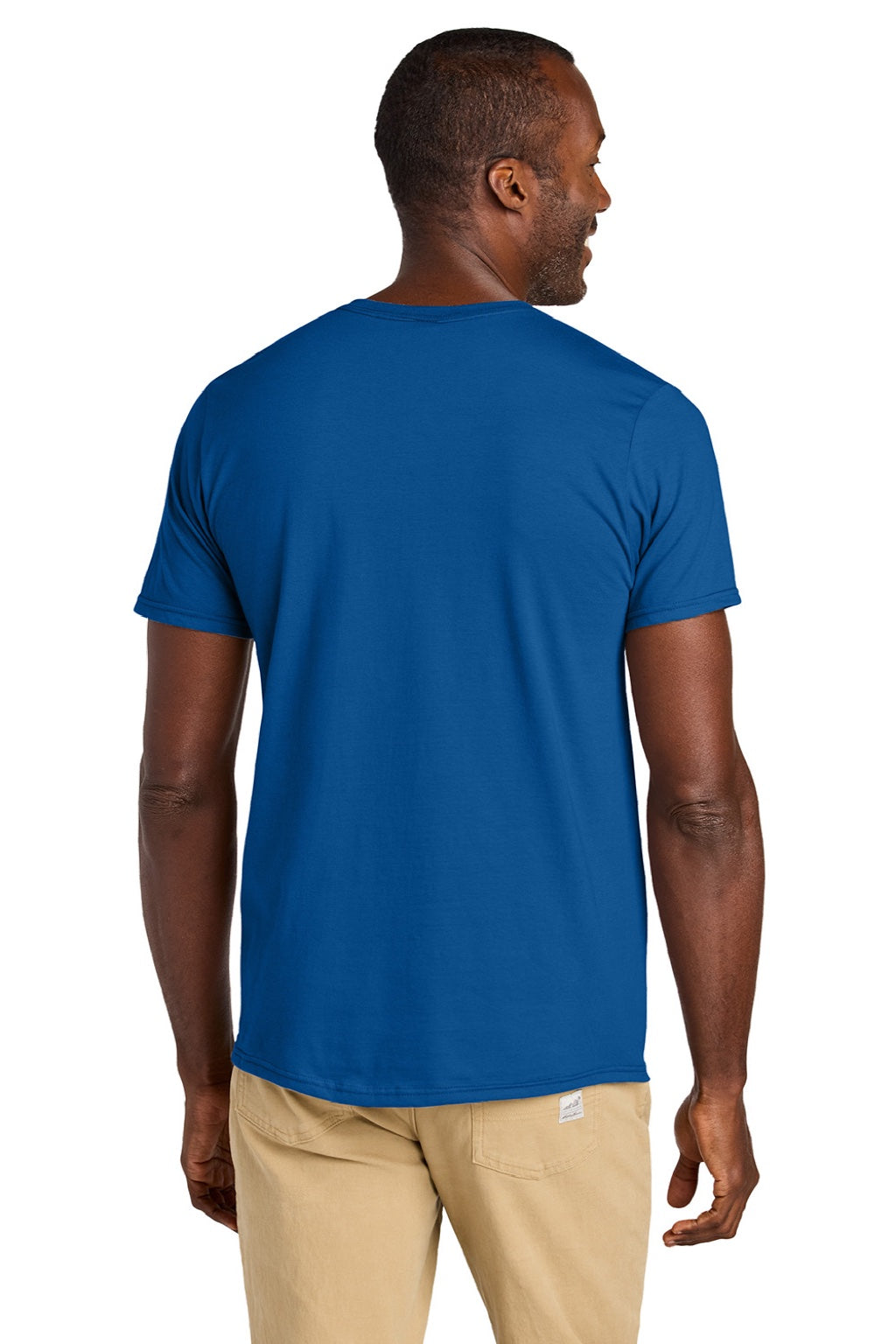 Jerzees 363M Mens Classics Short Sleeve Crewneck T-Shirt Royal Blue Model Back