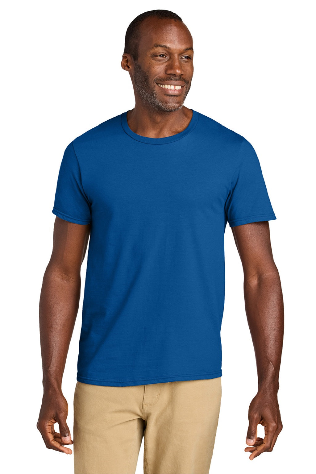 Jerzees 363M Mens Classics Short Sleeve Crewneck T-Shirt Royal Blue Model Front