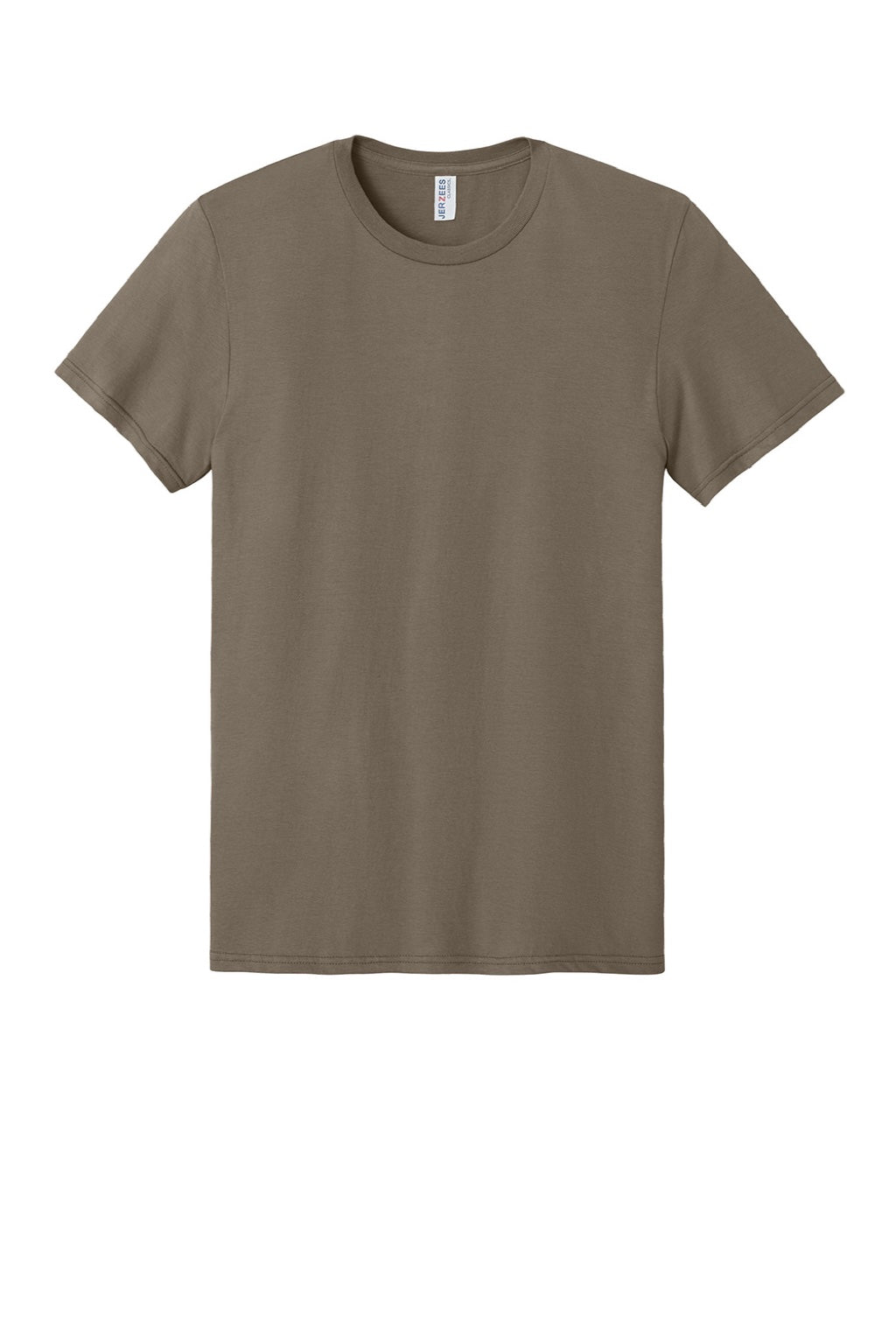Jerzees 363M Mens Classics Short Sleeve Crewneck T-Shirt Safari Brown Flat Front