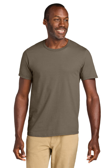 Jerzees 363M Mens Classics Short Sleeve Crewneck T-Shirt Safari Brown Model Front