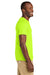 Jerzees 363M Mens Classics Short Sleeve Crewneck T-Shirt Safety Green Model Side