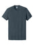 Jerzees 363M Mens Classics Short Sleeve Crewneck T-Shirt Heather Vintage Navy Blue Flat Front