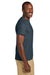 Jerzees 363M Mens Classics Short Sleeve Crewneck T-Shirt Heather Vintage Navy Blue Model Side