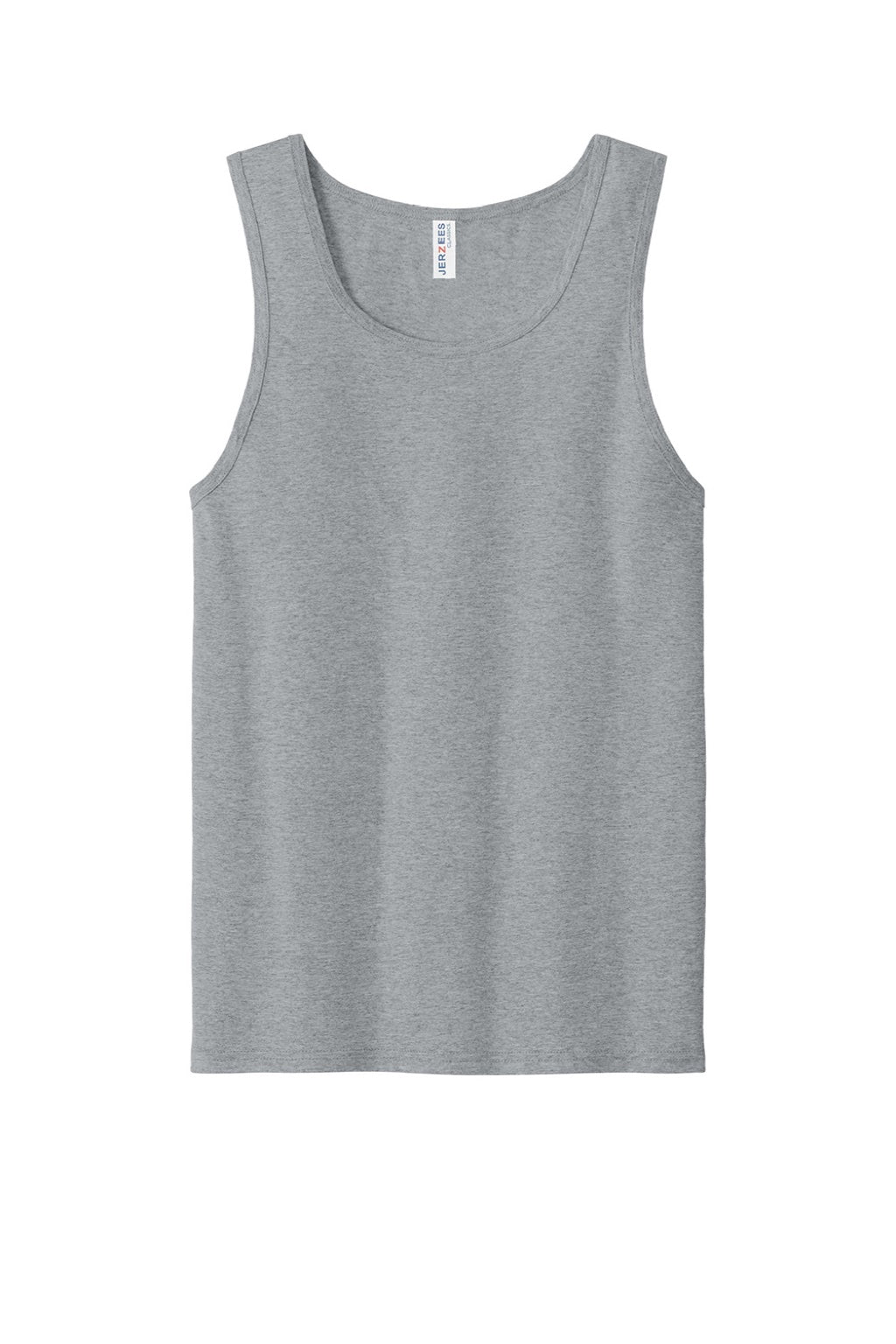 Jerzees 363TK Mens Classic Cotton Tank Top Heather Grey Flat Front