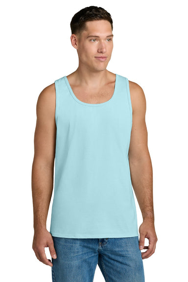 Jerzees 363TK Mens Classic Cotton Tank Top Breezy Blue Model Front