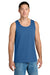 Jerzees 363TK Mens Classic Cotton Tank Top Retro Heather Royal Blue Model Front