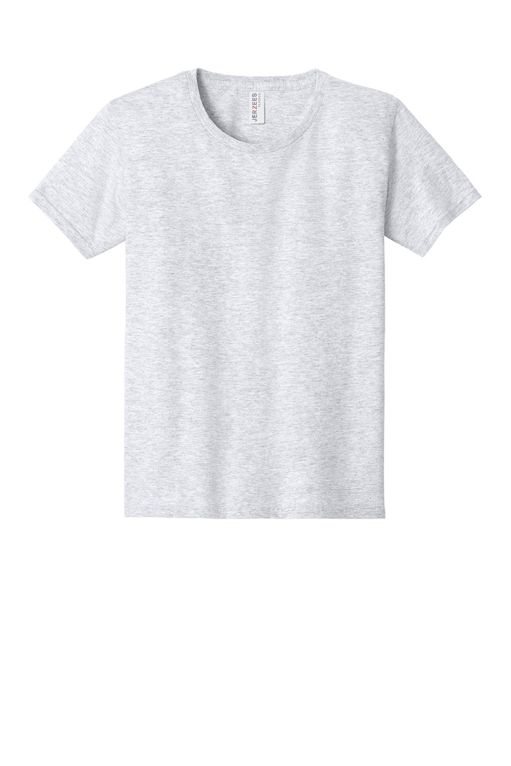 Jerzees 363Y Youth Classics Short Sleeve Crewneck T-Shirt Ash Grey Flat Front