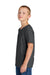 Jerzees 363Y Youth Classics Short Sleeve Crewneck T-Shirt Heather Black Model Side
