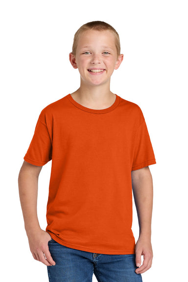 Jerzees 363Y Youth Classics Short Sleeve Crewneck T-Shirt Burnt Orange Model Front