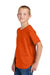 Jerzees 363Y Youth Classics Short Sleeve Crewneck T-Shirt Burnt Orange Model Side