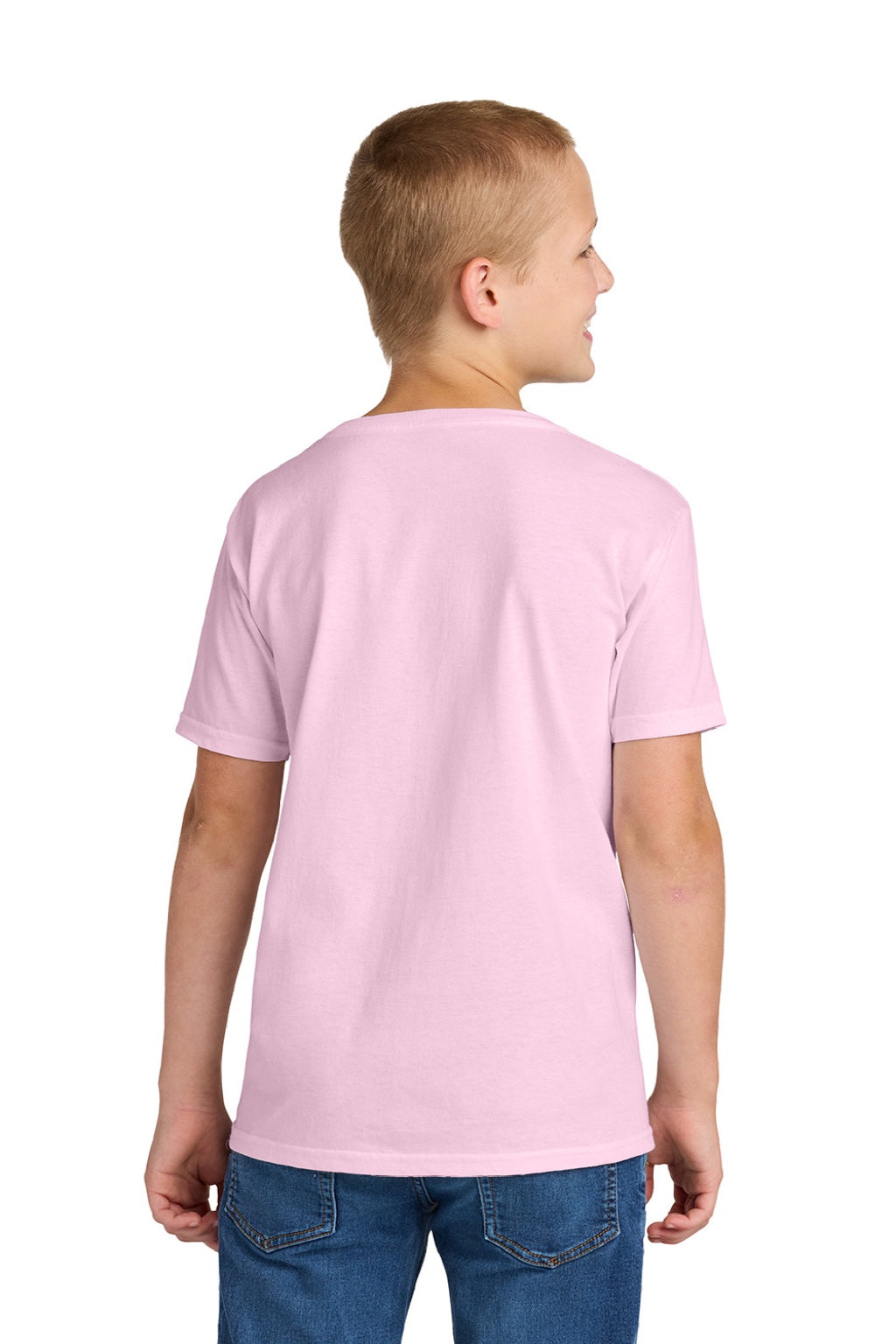 Jerzees 363Y Youth Classics Short Sleeve Crewneck T-Shirt Classic Pink Model Back