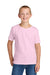 Jerzees 363Y Youth Classics Short Sleeve Crewneck T-Shirt Classic Pink Model Front