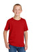 Jerzees 363Y Youth Classics Short Sleeve Crewneck T-Shirt Fiery Red Model Front