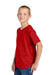 Jerzees 363Y Youth Classics Short Sleeve Crewneck T-Shirt Fiery Red Model Side