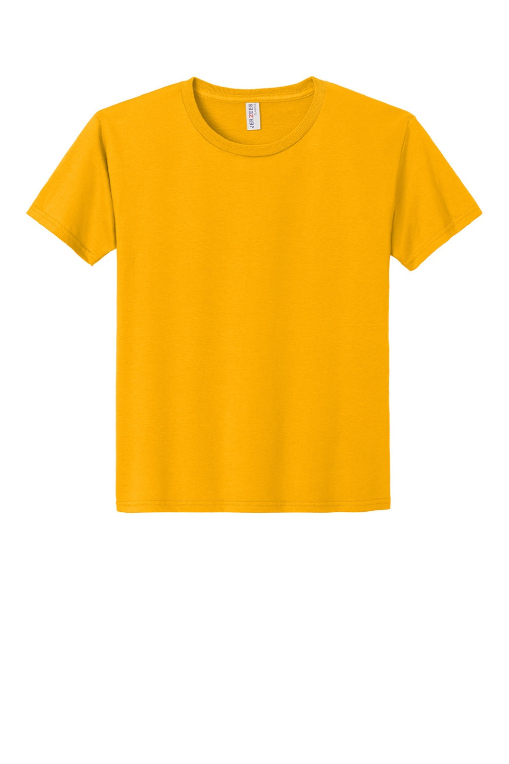 Jerzees 363Y Youth Classics Short Sleeve Crewneck T-Shirt Gold Flat Front