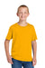 Jerzees 363Y Youth Classics Short Sleeve Crewneck T-Shirt Gold Model Front