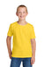 Jerzees 363Y Youth Classics Short Sleeve Crewneck T-Shirt Island Yellow Model Front